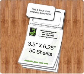  As Low as 52¢ |3.5 x 6.25 Peel And Sticky Magnetic Scratch Pads 50 Sheets