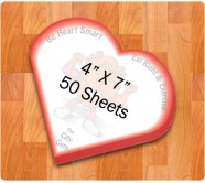 4 x 7 Custom Heart Shape Scratch Pad Full Color