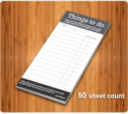 4x5.25 Custom Printed Scratch Pad Organizer Full Color - 50 Sheets